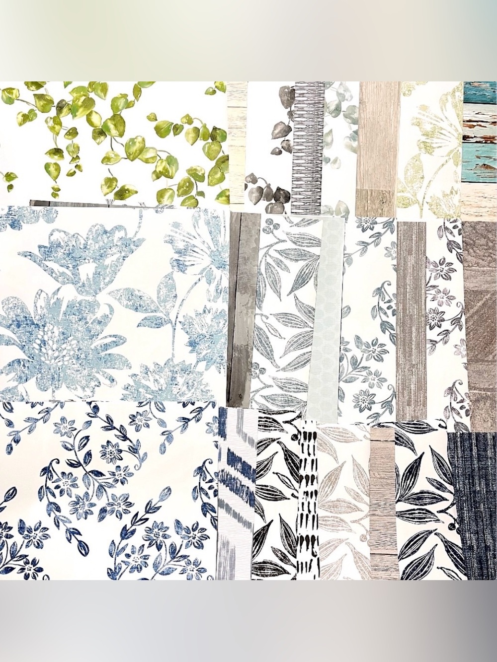 24 Large Designer Assorted floral & botanical wallpaper sample Sheets DIY Crafts